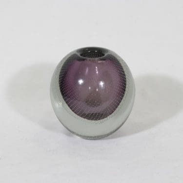 Nuutajärvi Huntu maljakko, happosigneerattu, suunnittelija Gunnel Nyman, happosigneerattu