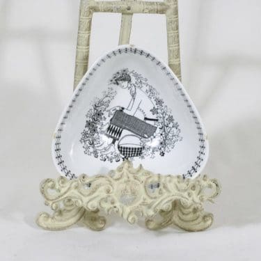 Arabia Emilia kulho, suunnittelija Raija Uosikkinen, pieni, kuparipainokoriste