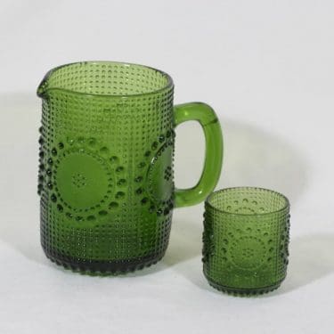 Riihimäen lasi Grapponia kaadin ja lasit, 1 l, suunnittelija Nanny Still, 1 l