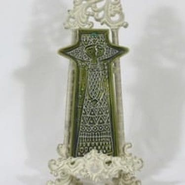 Kupittaan savi koristelaatta, vihreä, suunnittelija ,