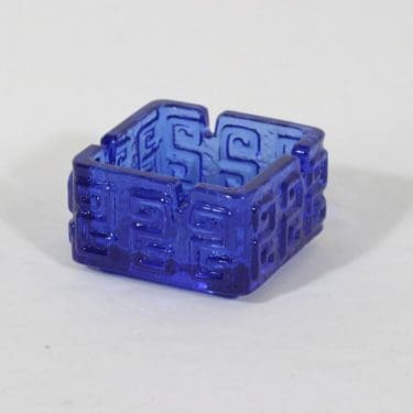 Riihimäen lasi Taalari tuhka-astia, koboltinsininen, suunnittelija Tamara Aladin,