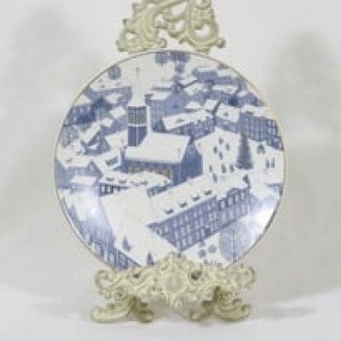 Arabia Joululautanen vuosilautanen, 1987, suunnittelija Raija Uosikkinen, 1987, signeerattu