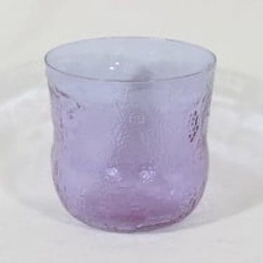 Nuutajärvi Fauna kulho, lila, suunnittelija Oiva Toikka, suuri