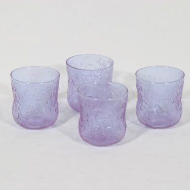 Nuutajärvi Fauna lasit, 16 cl, 4 kpl, suunnittelija Oiva Toikka, 16 cl