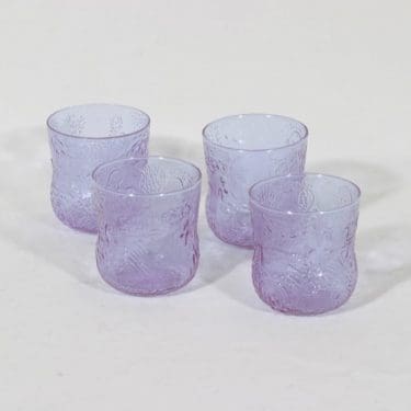 Nuutajärvi Fauna lasit, 16 cl, 4 kpl, suunnittelija Oiva Toikka, 16 cl