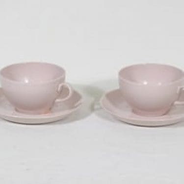 Arabia Sointu teekupit, rosa, 2 kpl, suunnittelija Kaj Franck,