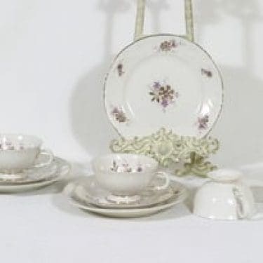 Arabia Raili kahvikupit ja lautaset, 3 kpl, suunnittelija Svea Granlund, siirtokuva