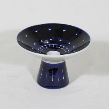 Arabia Valencia kynttilänjalka, käsinmaalattu, suunnittelija Ulla Procope, käsinmaalattu, pieni, signeerattu