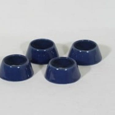 Arabia Kilta munarenkaat, sininen, 4 kpl, suunnittelija Kaj Franck,