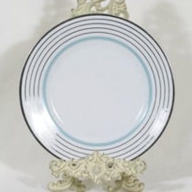 Arabia Raitahopea vati, suunnittelija Greta-Lisa Jäderholm-Snellman, raitakoriste, art deco