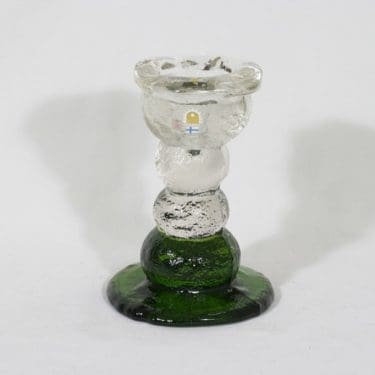 Humppila Kivi-Set kynttilänjalka, signeerattu, suunnittelija Pertti Santalahti, signeerattu, massiivinen