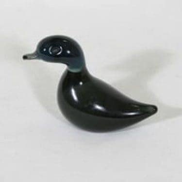 Nuutajärvi koristelintu, signeerattu, suunnittelija Jaakko Niemi, signeerattu, pieni, signeerattu