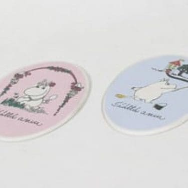 Arabia Muumi ovilaatat, 2 kpl, suunnittelija Tove Slotte, serikuva