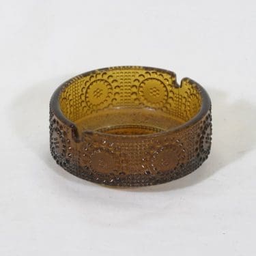 Riihimäen lasi Grapponia tuhka-astia, ruskea, suunnittelija Nanny Still,