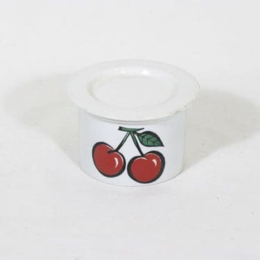 Arabia Tutti Frutti purnukka, kirsikka, suunnittelija Ulla Procope, kirsikka, serikuva