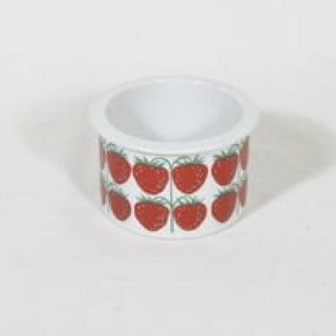 Arabia Pomona purnukka, mansikka, suunnittelija Raija Uosikkinen, mansikka, serikuva