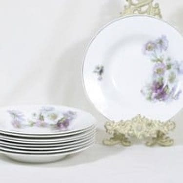 Arabia 1341 lautaset, syvä, 9 kpl, suunnittelija Eric O.W.Ehrström, syvä, siirtokuva