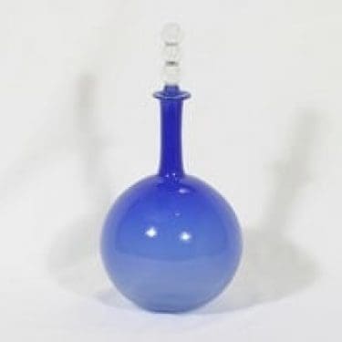 Riihimäen lasi Tzarina koristepullo, sininen, suunnittelija Nanny Still, suuri