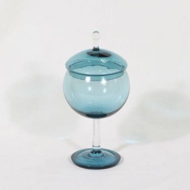 Riihimäen lasi Harlekiini sokerikko, amber, suunnittelija Nanny Still,