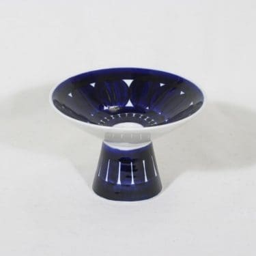 Arabia Valencia kynttilänjalka, käsinmaalattu, suunnittelija Ulla Procope, käsinmaalattu, pieni, signeerattu