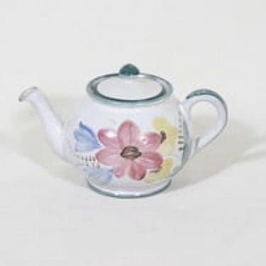 Arabia ARA teekannu, käsinmaalattu, suunnittelija , käsinmaalattu, pieni, signeerattu