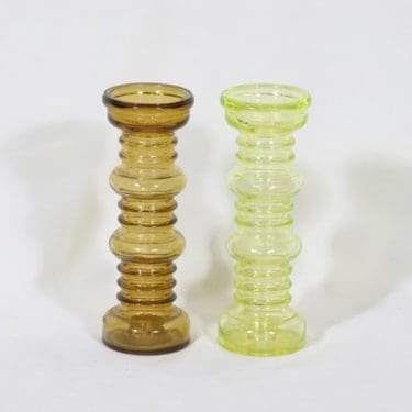 Riihimäen lasi Carmen kääntömaljakot, eri värejä, 2 kpl, suunnittelija Tamara Aladin,