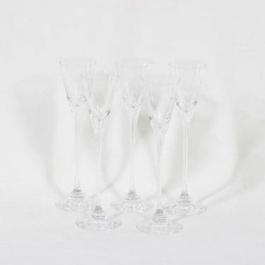 Nuutajärvi Aurora snapsilasit, 3 cl, 5 kpl, suunnittelija Heikki Orvola, 3 cl