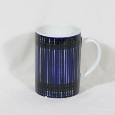 Arabia GO 4 haarikka, 1.1 l, suunnittelija Gunvor Olin-Grönqvist, 1.1 l, suuri, käsinmaalattu, signeerattu