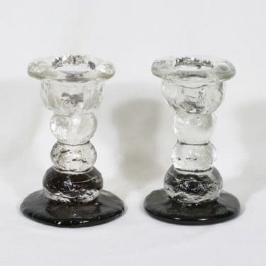 Humppila Kivi-Set kynttilänjalat, signeerattu, 2 kpl, suunnittelija Pertti Santalahti, signeerattu, massiivinen