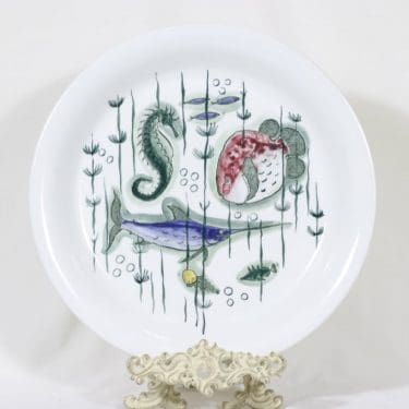 Arabia Crayfish vati, käsinmaalattu, suunnittelija Anja Juurikkala, käsinmaalattu, suuri