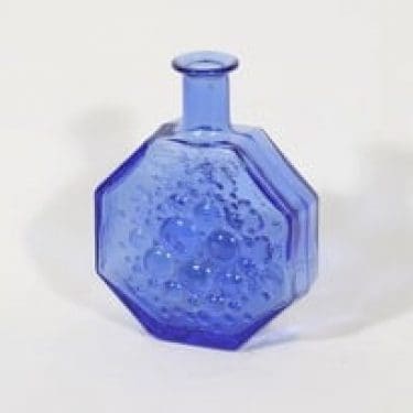 Riihimäen lasi Stella Polaris koristepullo, sininen, suunnittelija Nanny Still,