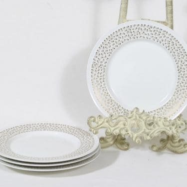 Arabia Kimmel lautaset, 4 kpl, suunnittelija Esteri Tomula, pieni, serikuva