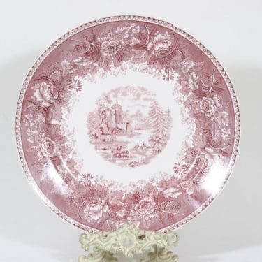 Arabia Maisema vati, punainen, suunnittelija , suuri, kuparipainokoriste