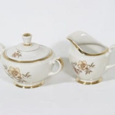 Arabia Myrna sokerikko ja kermakko, suunnittelija Olga Osol, siirtokuva