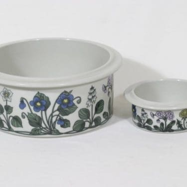 Arabia Flora kulhot, 2 kpl, suunnittelija Esteri Tomula, serikuva