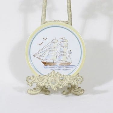 Arabia Sailor koristelaatta, käsinmaalattu, suunnittelija , käsinmaalattu, pieni