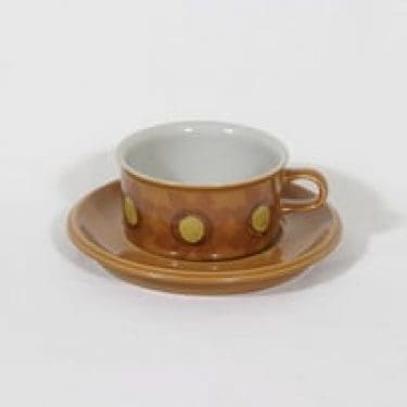 Arabia S teekuppi, 27 cl, suunnittelija Hilkka-Liisa Ahola, 27 cl, käsinmaalattu, signeerattu, retro