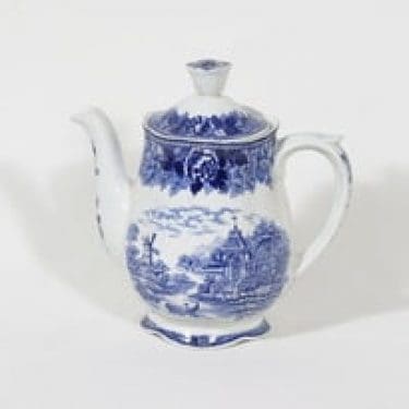 Arabia Maisema kahvikaadin, sininen, suunnittelija , kuparipainokoriste