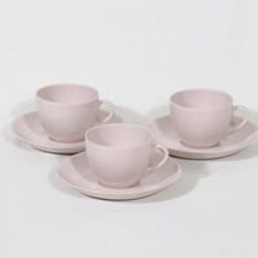 Arabia Sointu kahvikupit, rosa, 3 kpl, suunnittelija Kaj Franck,