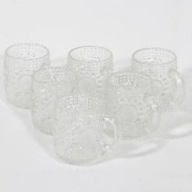 Riihimäen lasi Grapponia kupit, 10 cl, 6 kpl, suunnittelija Nanny Still, 10 cl