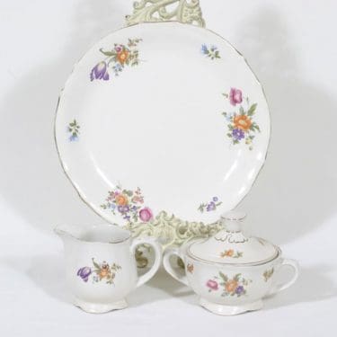 Arabia Kesäkukka vati, sokerikko ja kermakko, suunnittelija , siirtokuva