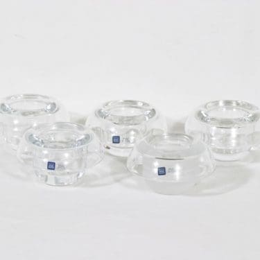 Nuutajärvi Apollo kynttilälyhdyt, kirkas, 5 kpl, suunnittelija Markku Salo,