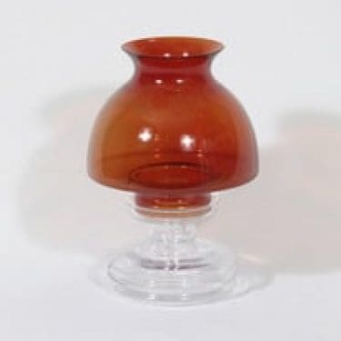 Riihimäen lasi Apollo kynttilälyhty, rubiininpunainen, suunnittelija Nanny Still,