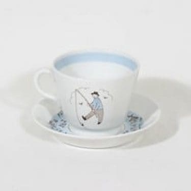 Arabia Harraste kuppi, Kalastaja, suunnittelija Raija Uosikkinen, Kalastaja, suuri, siirtokuva