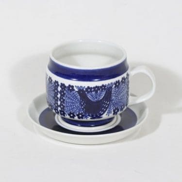 Arabia Sinilintu muki, 50 cl, suunnittelija Raija Uosikkinen, 50 cl, käsinmaalattu