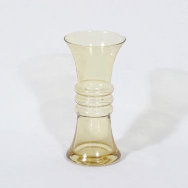 Riihimäen lasi Kielo maljakko, amber, suunnittelija Tamara Aladin,