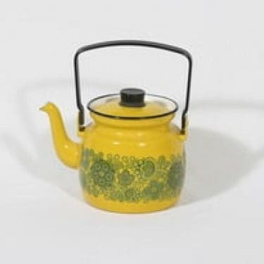 Finel Primavera kahvipannu, keltainen, suunnittelija Raija Uosikkinen, serikuva