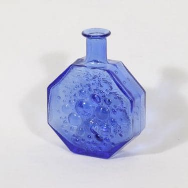 Riihimäen lasi Stella Polaris koristepullo, sininen, suunnittelija Nanny Still,