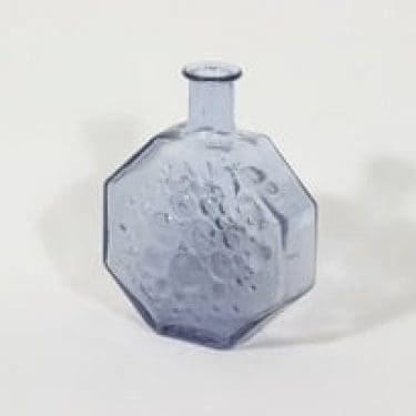 Riihimäen lasi Stella Polaris koristepullo, siniharmaa, suunnittelija Nanny Still,