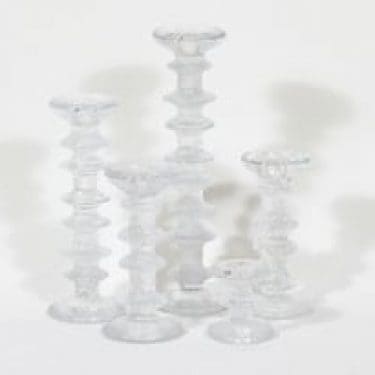 Iittala Festivo kynttilänjalat, eri kokoja, 5 kpl, suunnittelija Timo Sarpaneva, eri kokoja